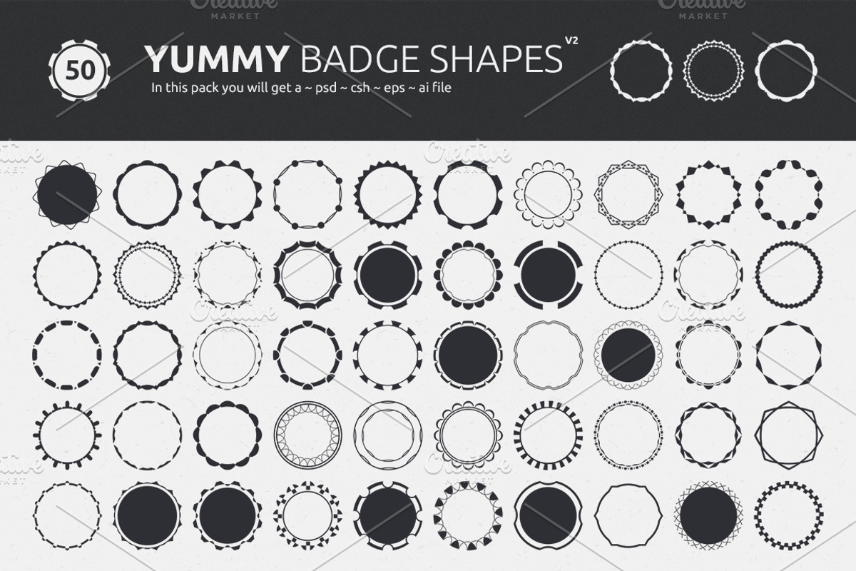 Yummy Badge Shapes V2