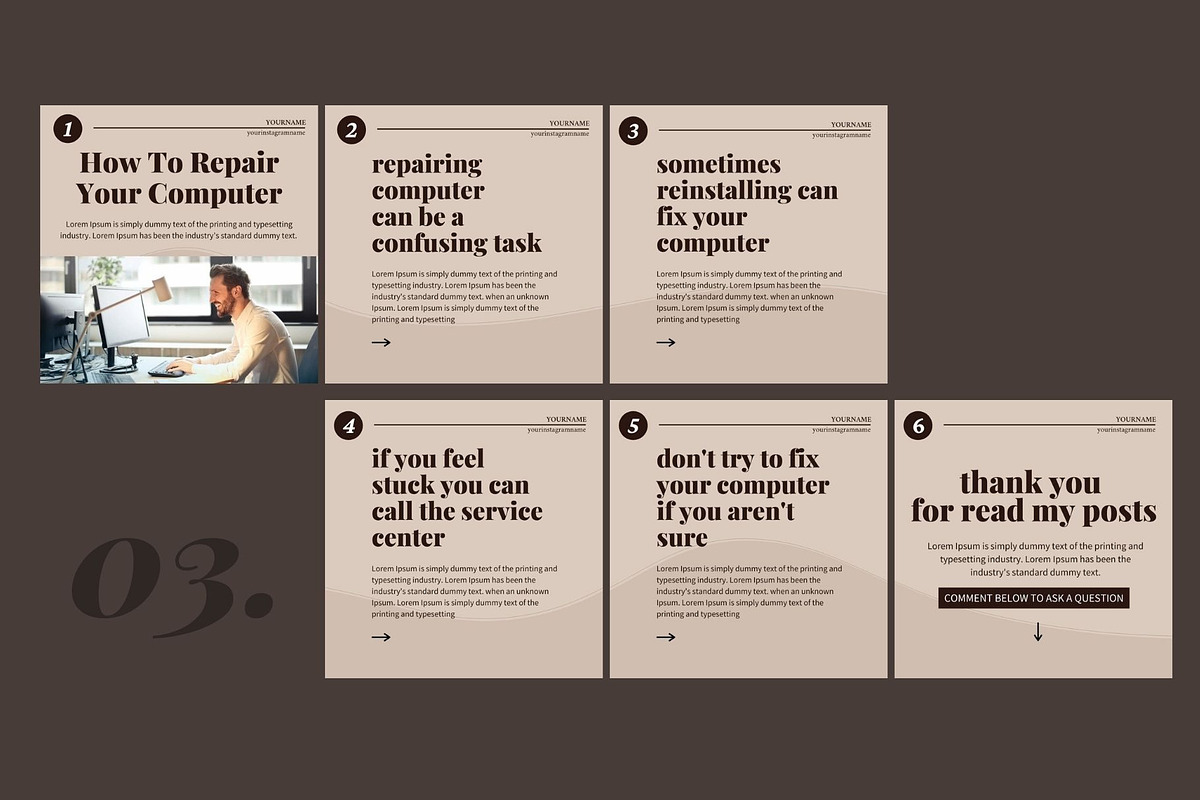 Instagram Carousel Vol. 4 | CANVA, a Social Media Template by bonadigitals (Photo 5 of 7)