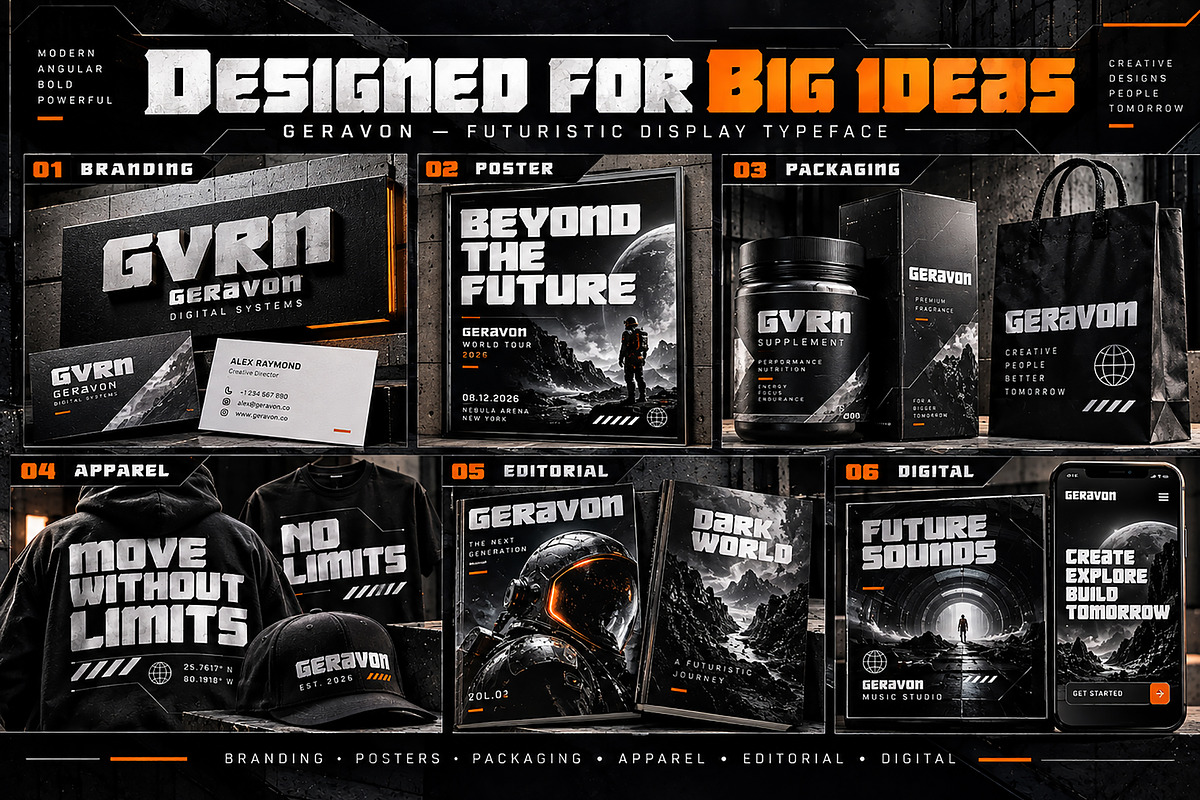Geravon, a Sans Serif Font by Wow Magic (Photo 2 of 5)