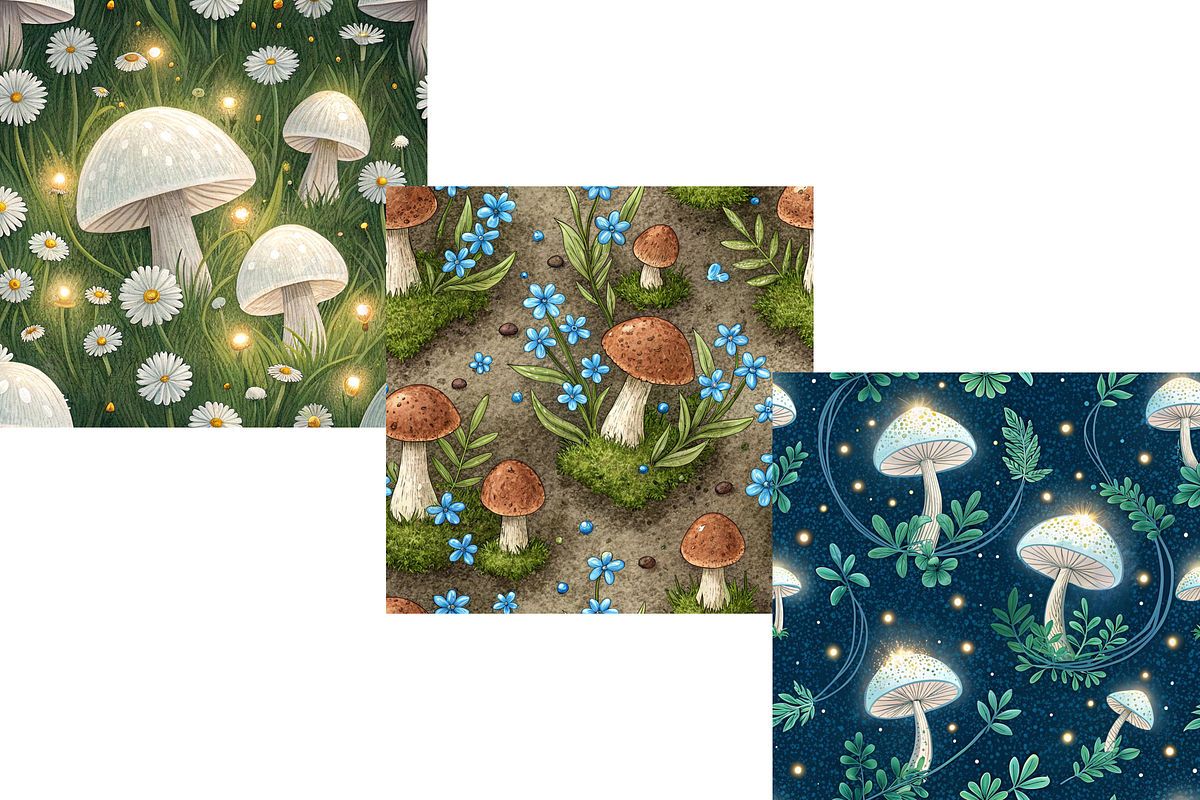 Summer Fairy Ring Seamless Pattern, a Pattern Graphic by FloridPrintables (Photo 11 of 13)