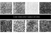 Set of 8 ink strokes effect patterns, a Pattern Graphic by AnastasiaFears (Thumbnail 1 of 5)