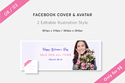 Woman's Day FB Illustration Cover, a Websites & App Template by RedRiver Studio (Thumbnail 2 of 3)