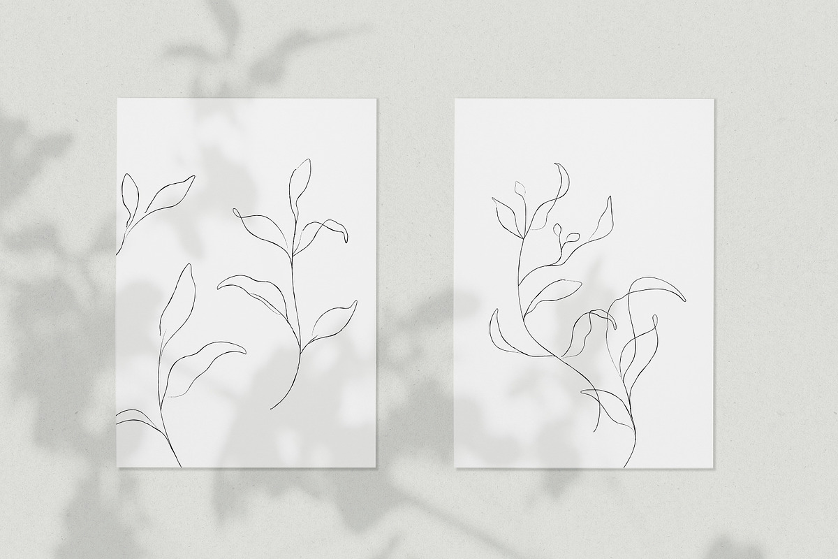 Minimalist Leaf Line Sketches, an Illustration by Galerie Design Studio (Photo 3 of 6)