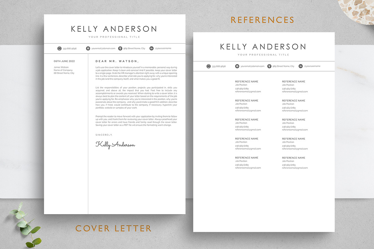 Resume CV Template, a Resume Template by TheStandOutResume (Photo 5 of 8)