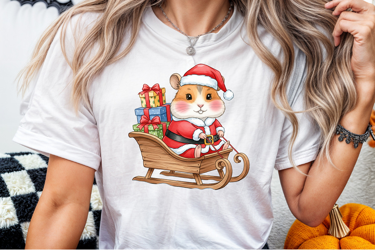 Christmas Cute mouse PNG, an Illustration by Sublimation Artist (Photo 4 of 9)