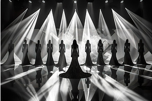 Silhouetted beauty pageant contest, an Object Illustration by Lermont51