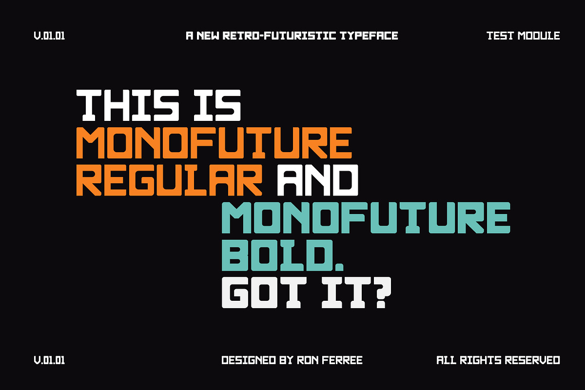 Monofuture Typeface preview 2