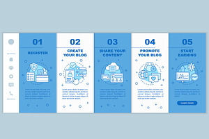 Blogging Onboarding Mobile Web Pages