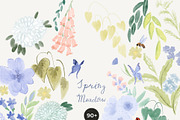 Hand-Painted Spring Floral Meadow, a Decorative Illustration by Lana Elanor (Thumbnail 16 of 16)