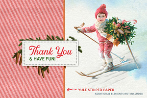 Yule Striped Digital Papers