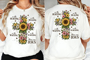 Floral Cross Jesus Christian Art PNG, a Seasonal Illustration by OK Design (Thumbnail 4 of 5)