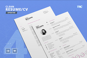 Clean Resume/Cv Template Volume 4