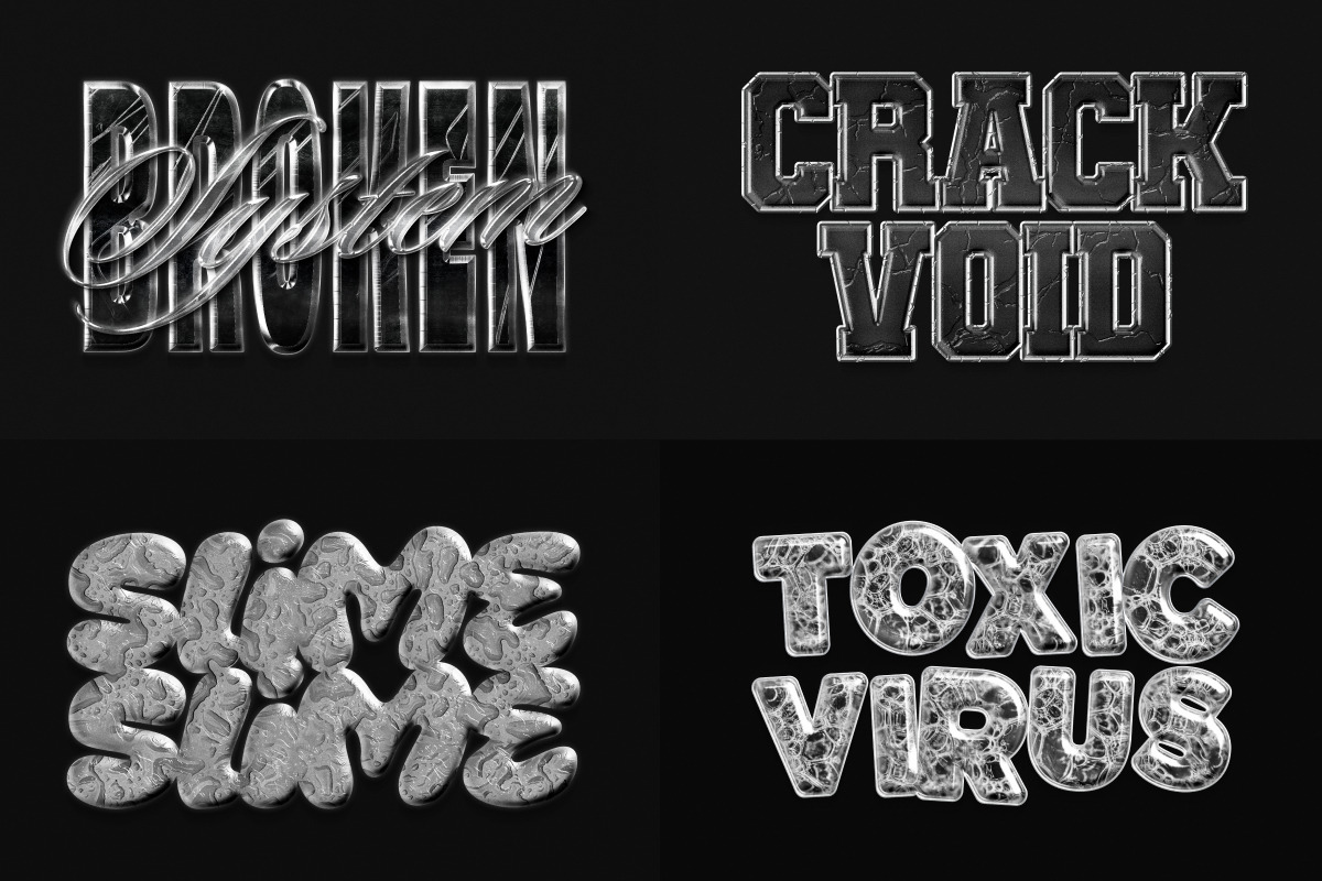 Textured Chrome Metal Text Effect, a Layer Style Add-On by Matsero (Photo 3 of 4)
