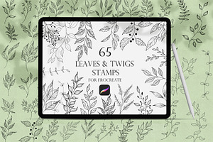 Leaves & Twigs Procreate Stamps Bund