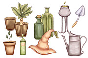 Herbal Magic clipart set, an Illustration by Mrs.Swan_Design (Thumbnail 3 of 7)