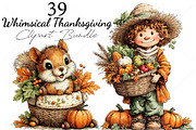 Whimsical Thanksgiving Clipart PNG, a Seasonal Illustration by Canvas Craft (Thumbnail 1 of 10)