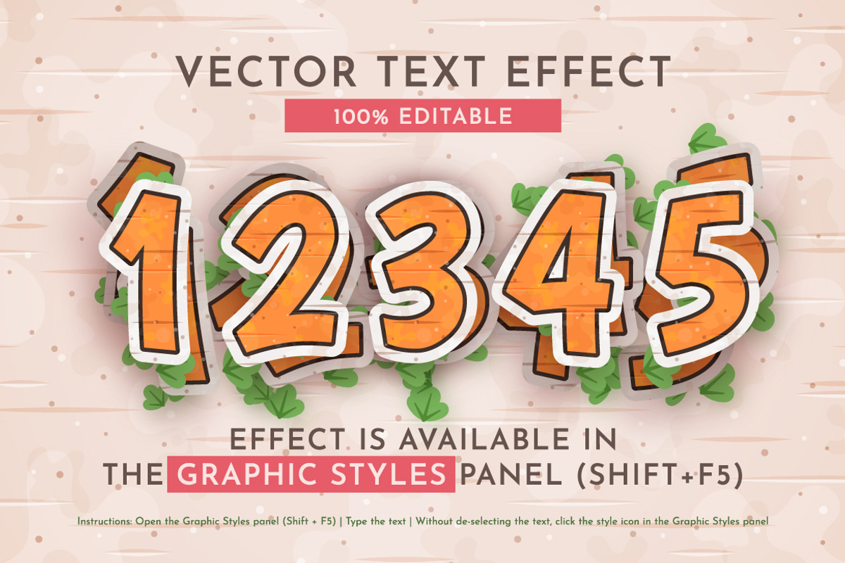 Sticker Carrot Editable Text Effect, a Layer Style Add-On by rwgusev (Photo 5 of 7)
