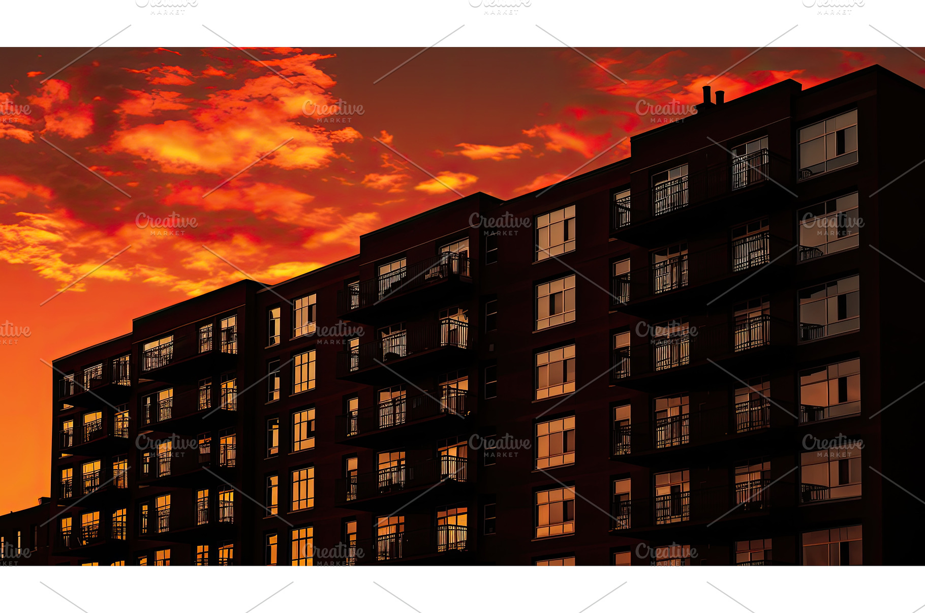 skyline apartment building, an Architecture Photo by pikepicture