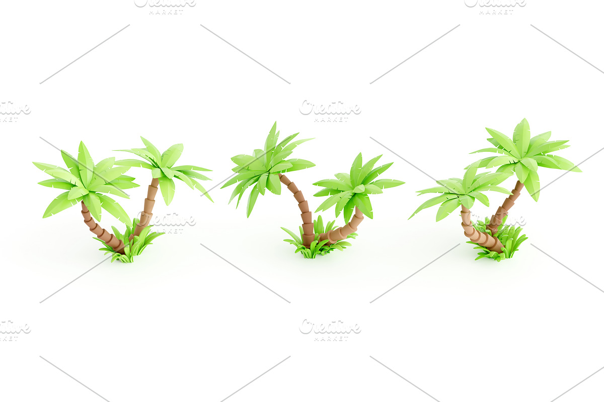 Palm tree 3d render - tropical plant, an Environmental 3D Model by YuliiaOsadcha