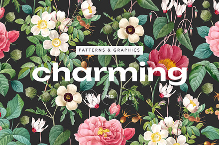 Charming Botanical Pattern & Plants, a Pattern Graphic by likorbut
