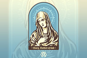 The Saint Mary Mother Of God, a Person Illustration by Krizvector Artwork Shop (Thumbnail 1 of 3)