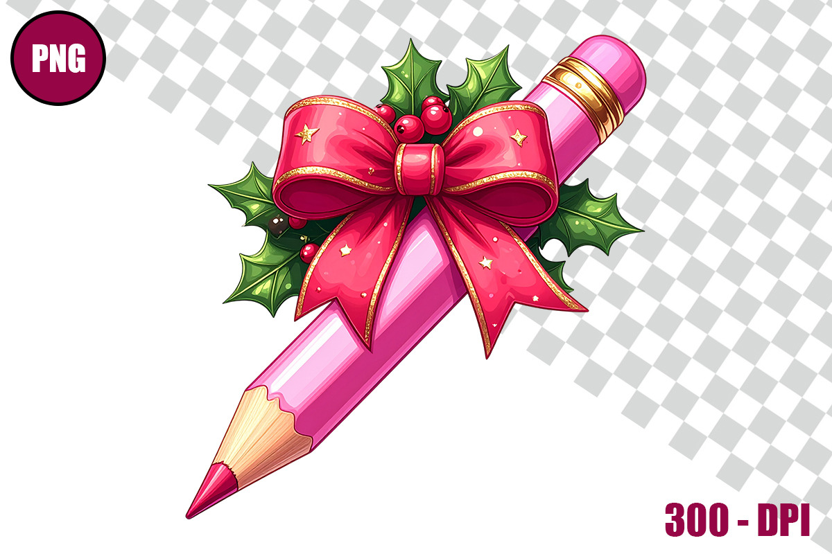 Pencil with Bow Clipart Bundle Files, a Decorative Illustration by taramija (Photo 21 of 26)