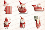 Funny Christmas Santa Clipart, an Illustration by DreamCafeArt (Thumbnail 7 of 8)