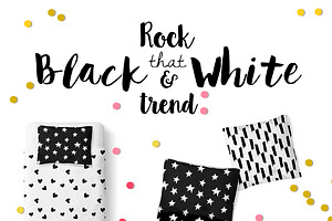 Modern Kids Patterns,black And White