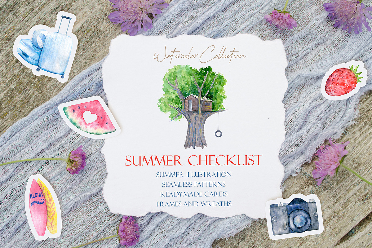 Watercolor Bundle Four Seasons., a Seasonal Illustration by NataliArkushArt (Photo 35 of 65)