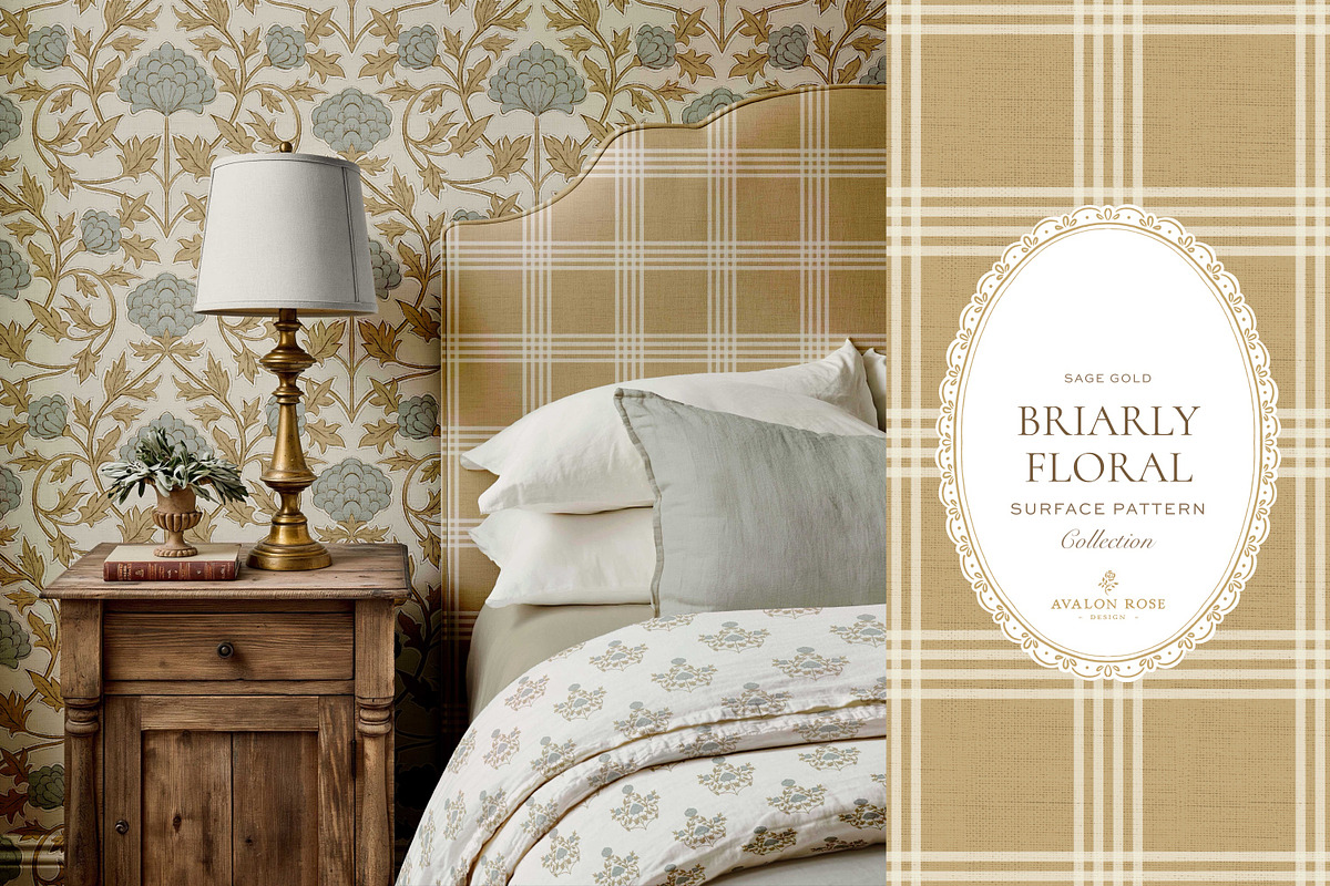 Farmhouse Damask Pattern Set Sage, a Pattern Graphic by Eclectic Anthology (Photo 12 of 13)