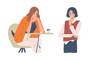 Thoughtful and pensive people set, a Person Illustration by Good Studio (Thumbnail 4 of 4)