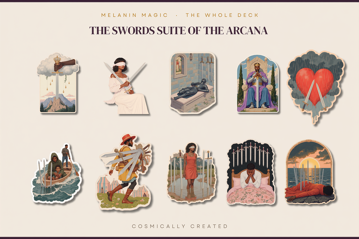 Melanin Magic Tarot Deck Clipart, a Person Illustration by Jakayla Digital Co (Photo 9 of 19)