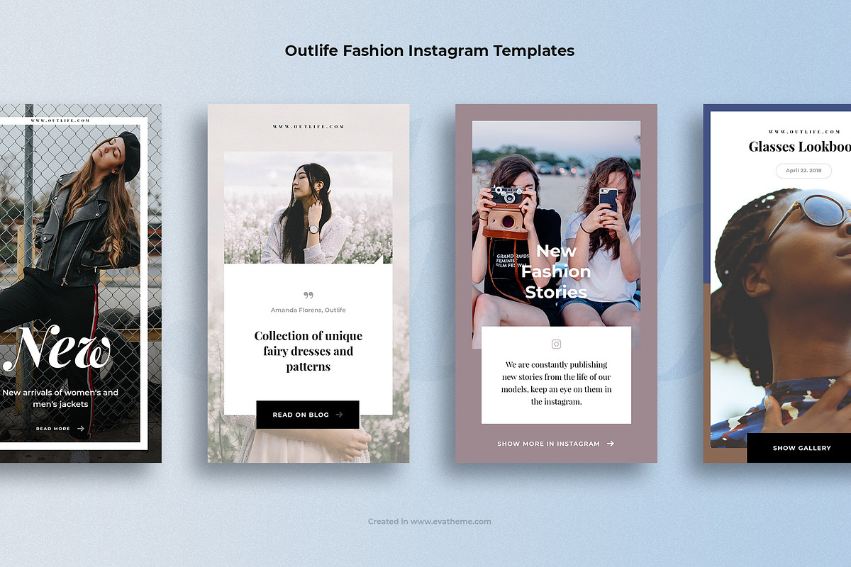 Outlife Fashion Instagram Templates, a Social Media Template by Creatoly (Photo 3 of 3)