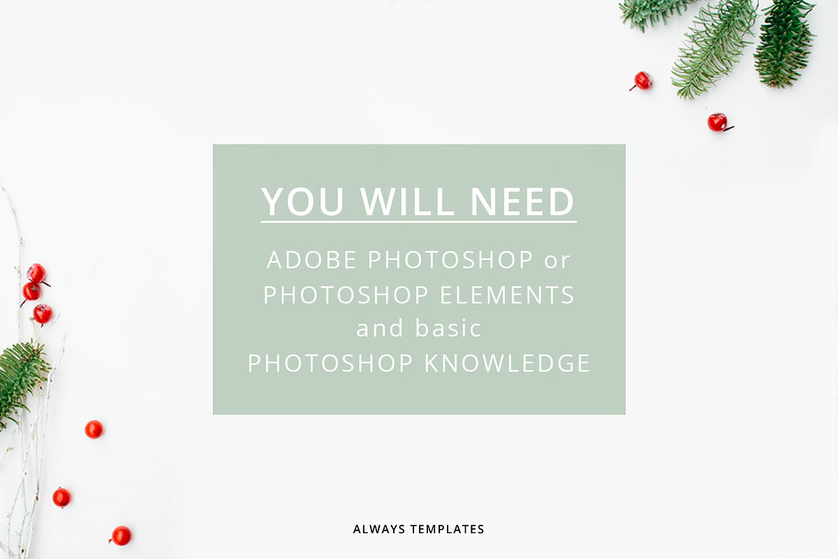 Christmas Card Template CC075, a Card Template by Always Templates (Photo 2 of 2)