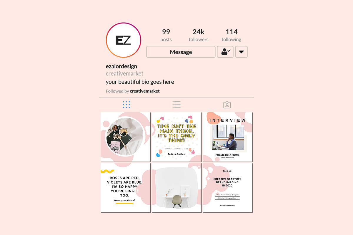 Instagram Liquid Puzzle, a Social Media Template by Analogi Studio (Photo 8 of 11)