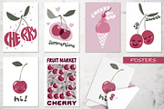 CHERRY, patterns and posters, a Pattern Graphic by pineart (Thumbnail 3 of 6)