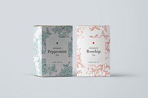 Tea Herb Illustrations Patterns