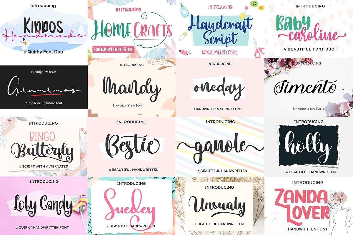 220 fonts mega pack, a Font by BearyType Studio (Photo 4 of 9)
