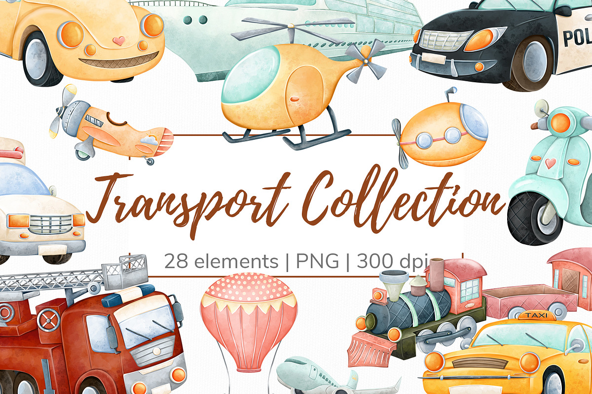 Transport digital clipart, a Transportation Illustration by Mespilia (Photo 1 of 3)