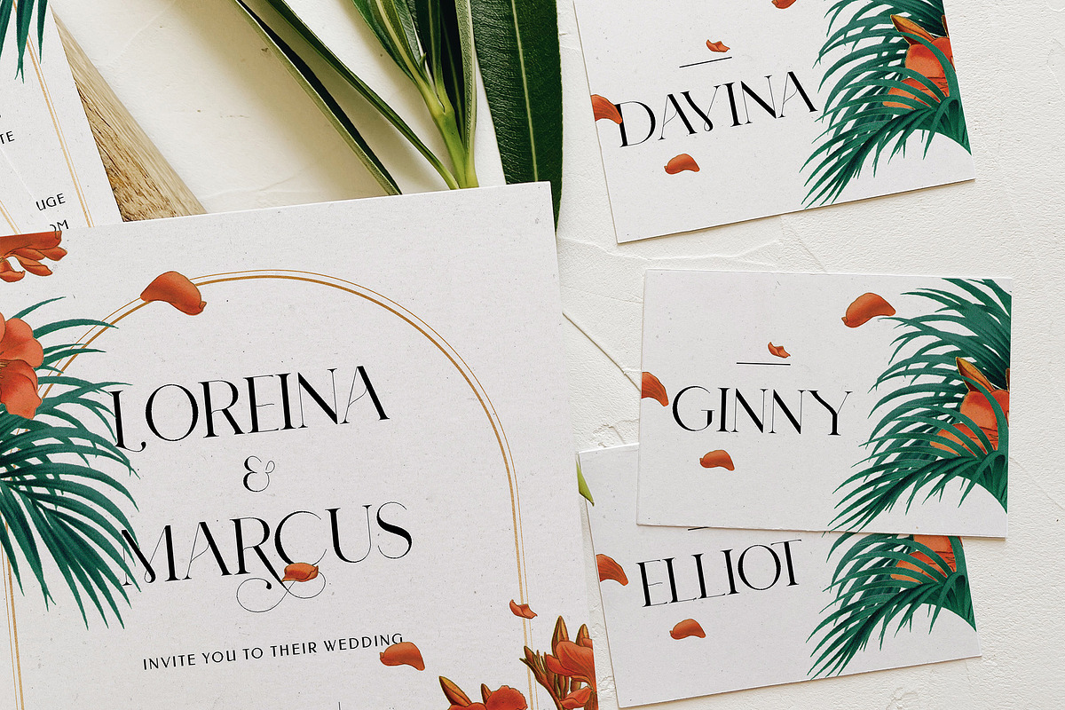 Fancy Tropical Wedding Suite, an Invitation Template by BlueRobinDesignShop (Photo 2 of 13)