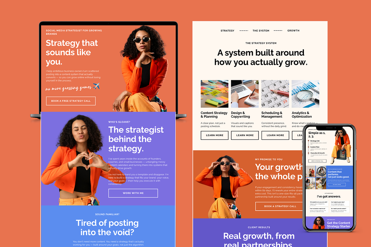 The Strategist Brand Website Design, a Landing Page Template by thecyella.co (Photo 2 of 5)