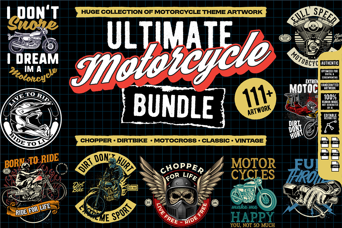 ULTIMATE MOTORCYCLE BUNDLE, a Transportation Illustration by The BolzStudio (Photo 1 of 32)