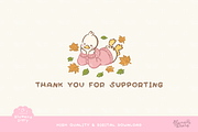 Kawaii Silly Goose Autumn Clipart, an Animal Illustration by Blumensdiary (Thumbnail 6 of 6)