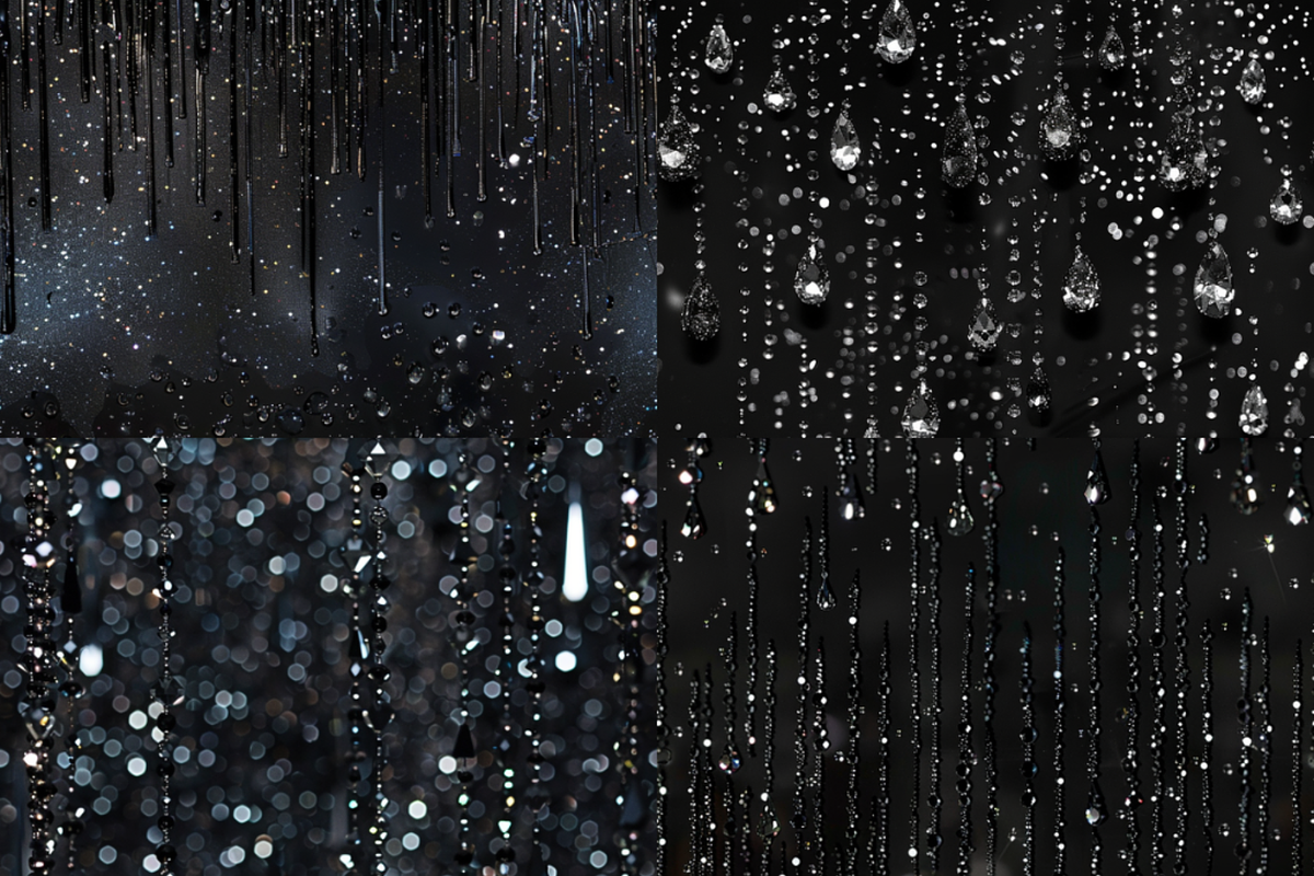 Black Dripping Glitter Patterns, a Pattern Graphic by PrintablesByFranklyn (Photo 5 of 6)