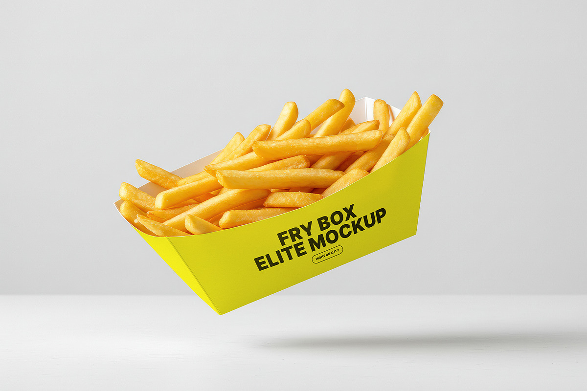 Floating Fry Box Mockup Collection, a Packaging Mockup by Elite Mockups (Photo 5 of 5)