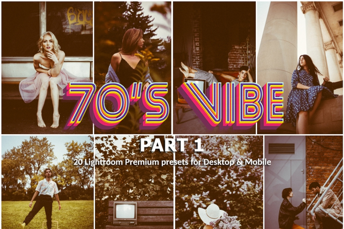 20 Lightroom Presets 70s Vibe part 1, a Preset Add-On by PerfectStudioPresets (Photo 1 of 10)