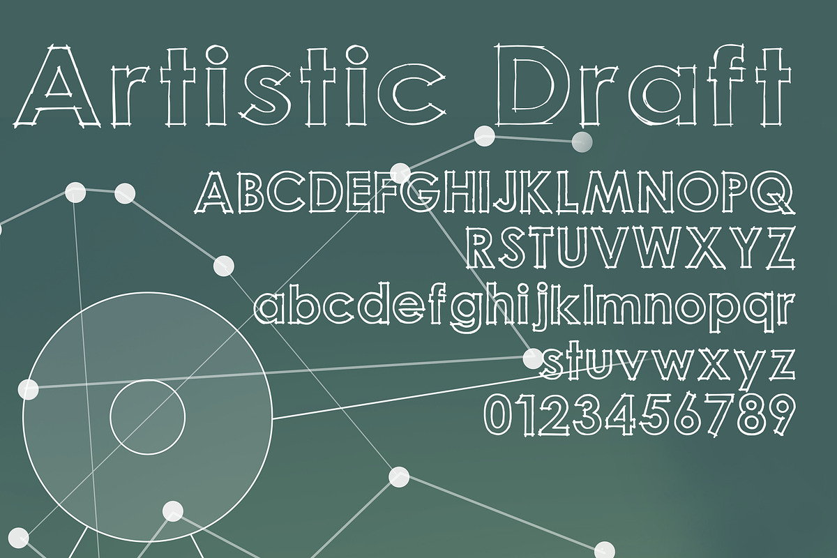 Artistic Draft, a Sans Serif Font by Fontastic Ventures (Photo 1 of 5)