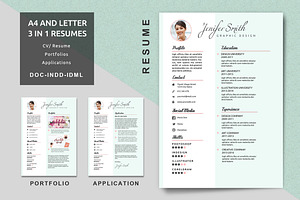 A4/Letter Creative Resume Templates