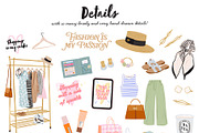 Shopping Girl Clipart Fashion Quotes, an Object Graphic by Ruslana Lubenets (Thumbnail 9 of 15)