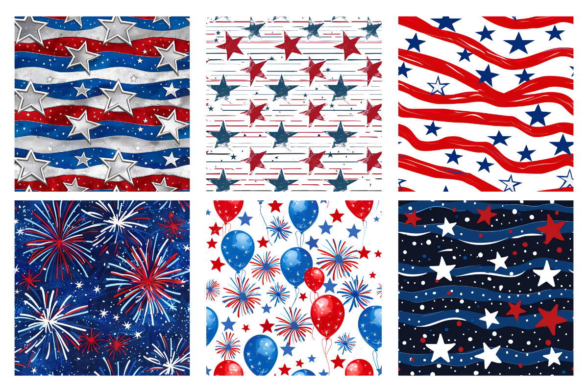 Memorial Day Seamless Pattern, a Pattern Graphic by Gloria Designed It (Photo 2 of 3)